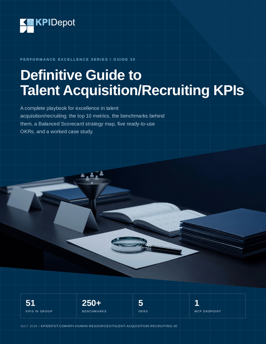 Definitive Guide to Talent Acquisition/Recruiting KPIs cover