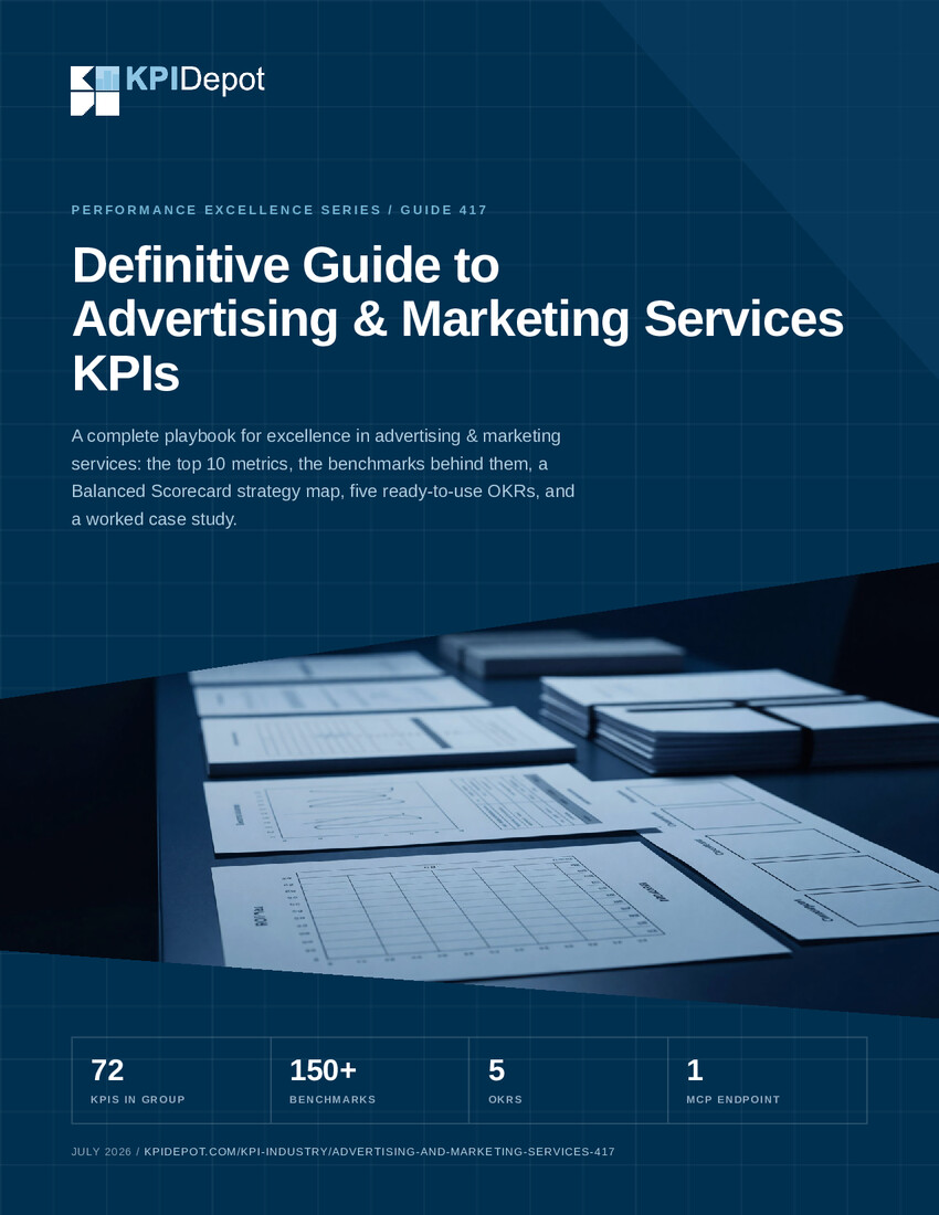 Definitive Guide to Advertising & Marketing Services KPIs cover