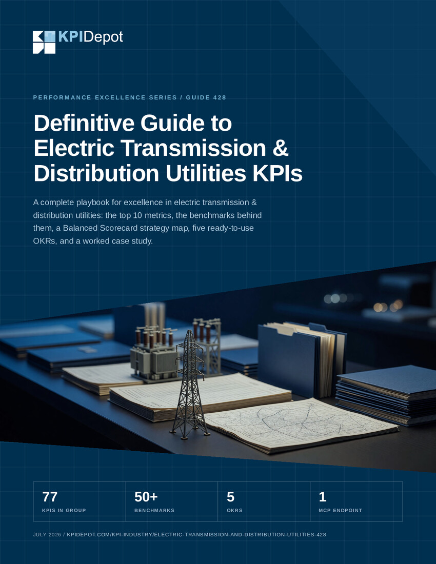 Definitive Guide to Electric Transmission & Distribution Utilities KPIs cover