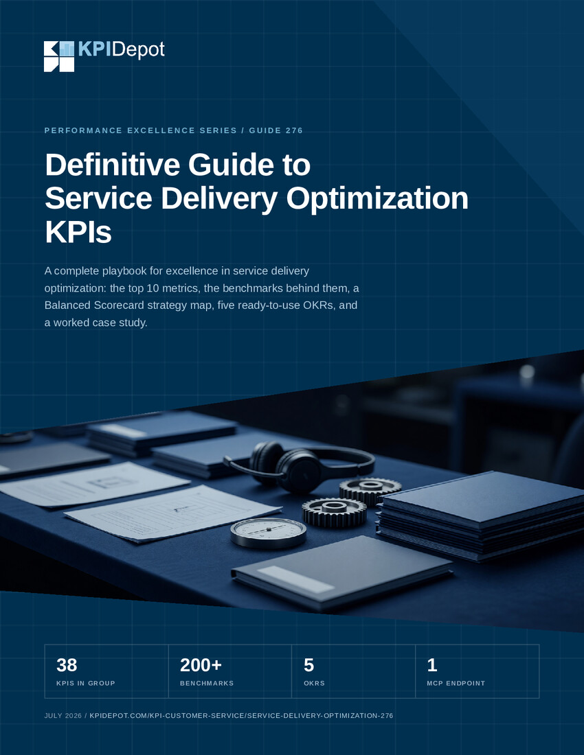 Definitive Guide to Service Delivery Optimization KPIs cover