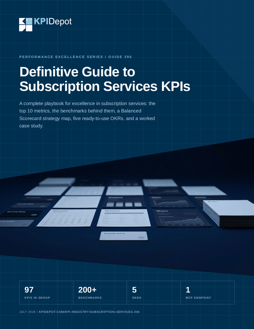 Definitive Guide to Subscription Services KPIs cover