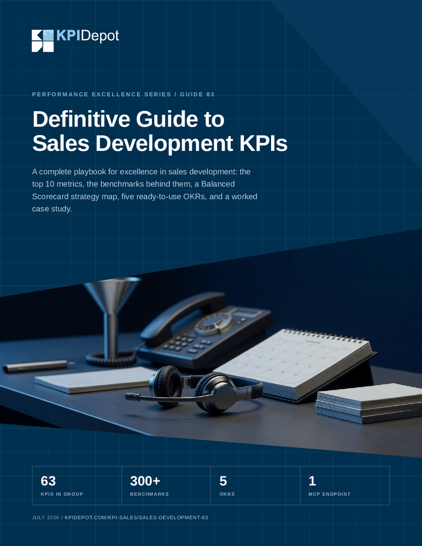 Definitive Guide to Sales Development KPIs cover