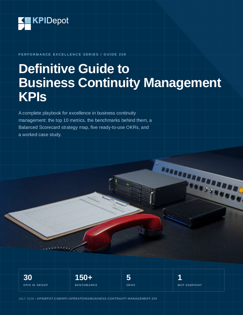 Definitive Guide to Business Continuity Management KPIs cover