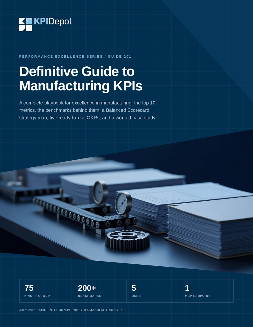 Definitive Guide to Manufacturing KPIs cover