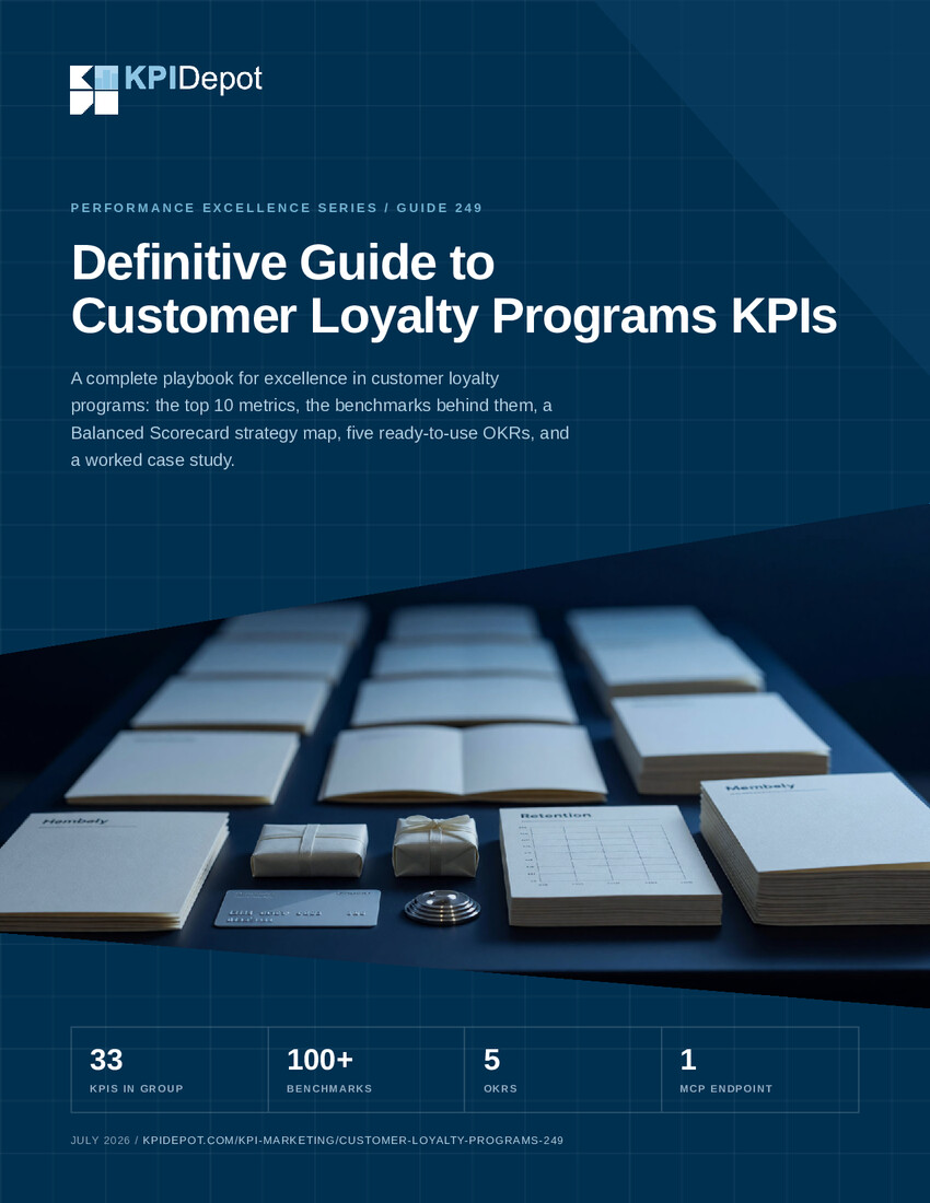 Definitive Guide to Customer Loyalty Programs KPIs cover