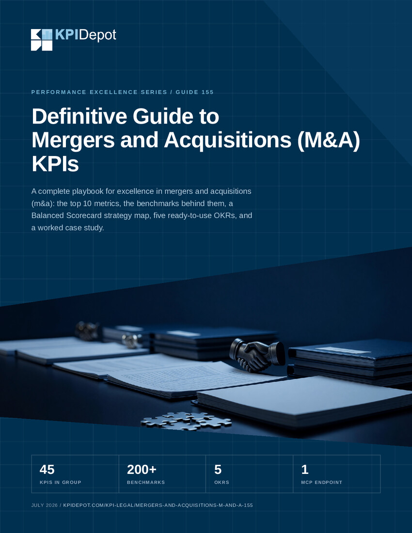 Definitive Guide to Mergers and Acquisitions (M&A) KPIs cover