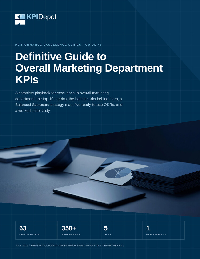 Definitive Guide to Overall Marketing Department KPIs cover