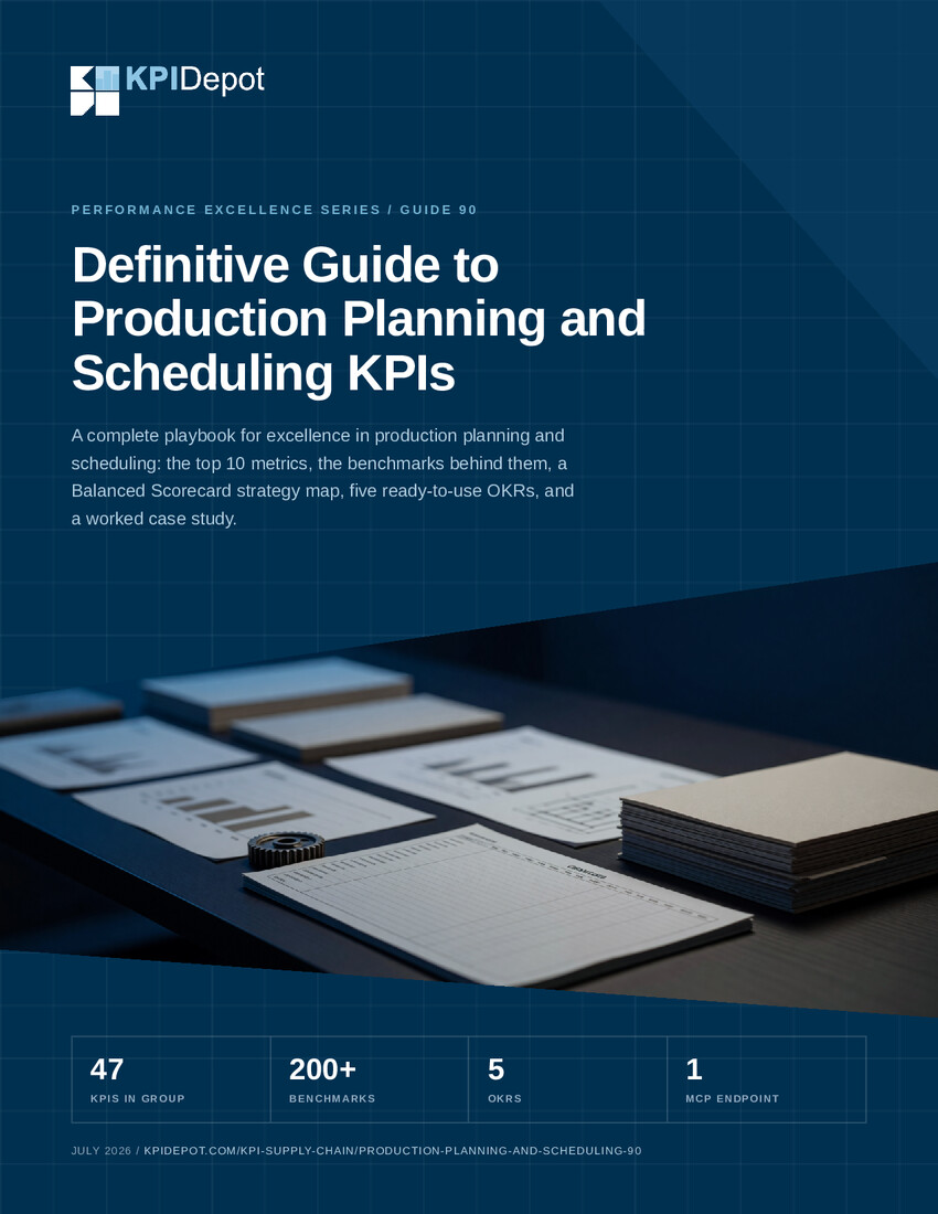 Definitive Guide to Production Planning and Scheduling KPIs cover