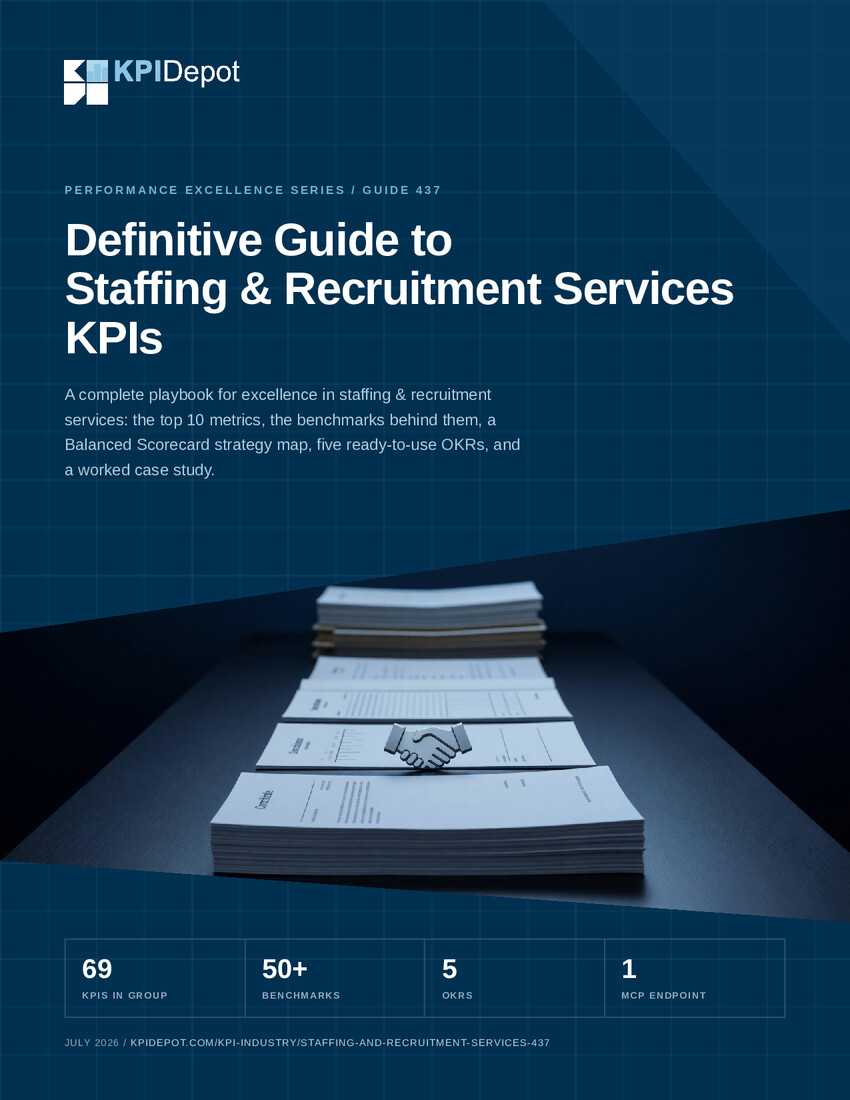 Definitive Guide to Staffing & Recruitment Services KPIs cover