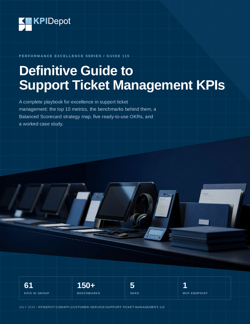 Definitive Guide to Support Ticket Management KPIs cover