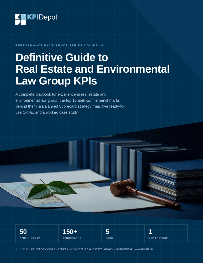 Definitive Guide to Real Estate and Environmental Law Group KPIs cover