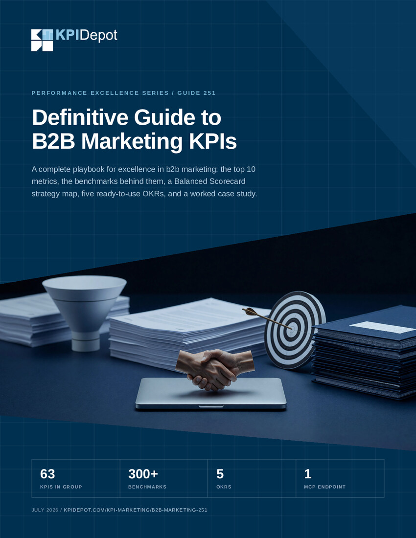 Definitive Guide to B2B Marketing KPIs cover
