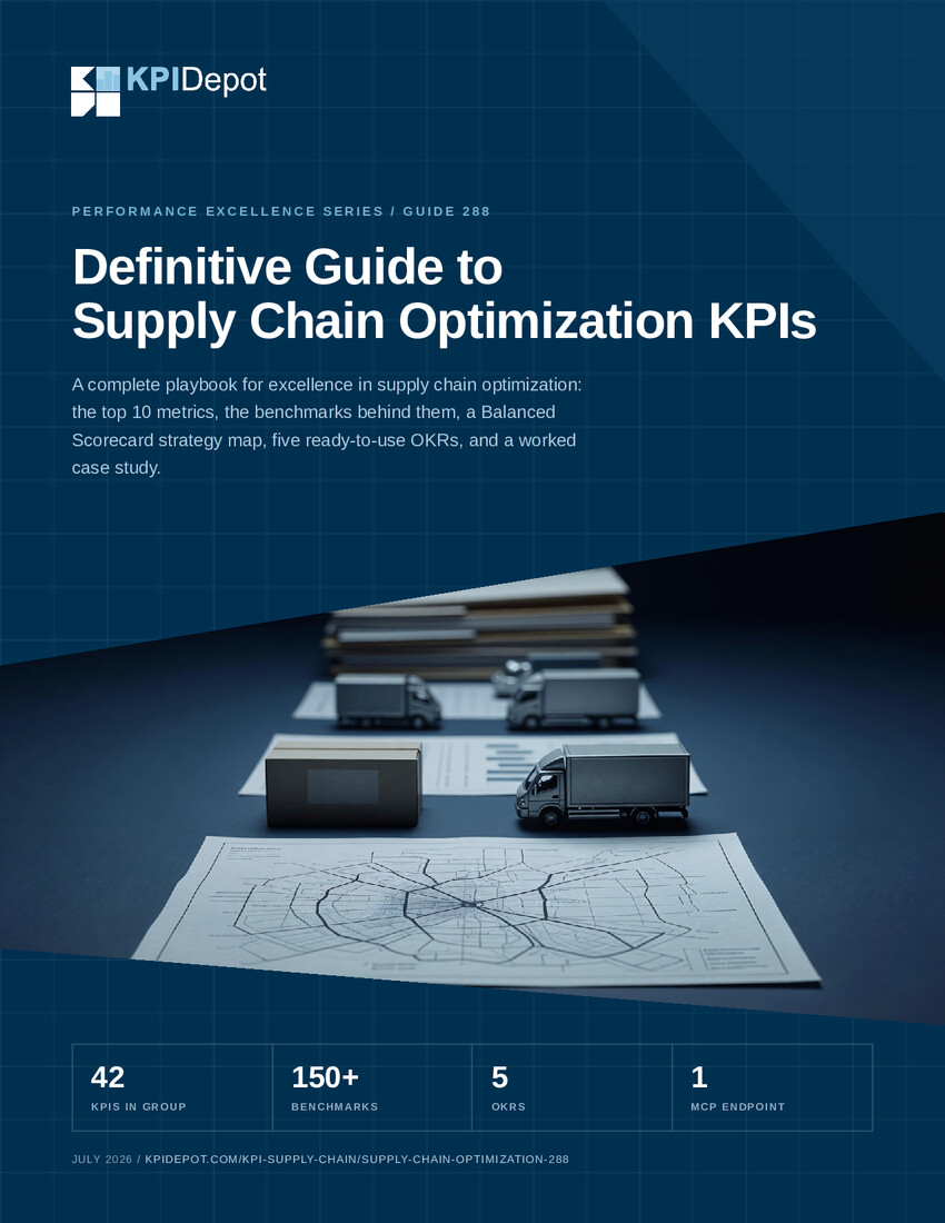 Definitive Guide to Supply Chain Optimization KPIs cover