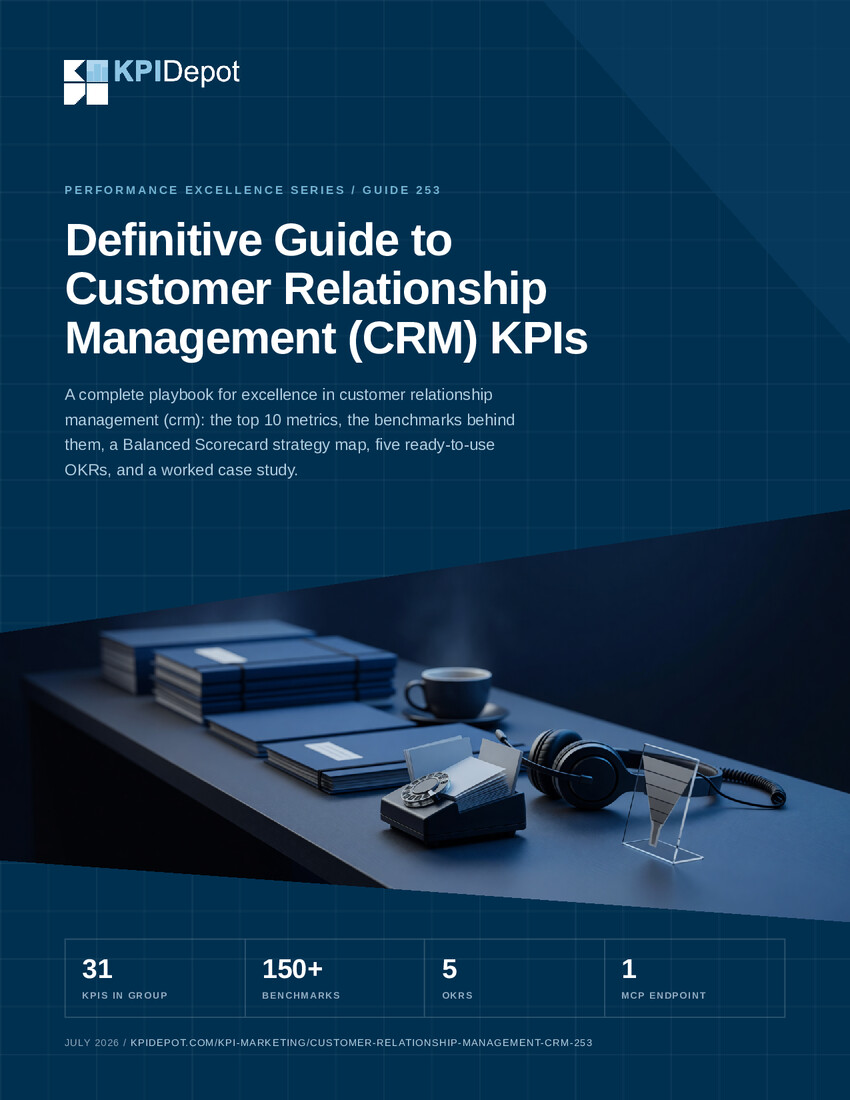 Definitive Guide to Customer Relationship Management (CRM) KPIs cover