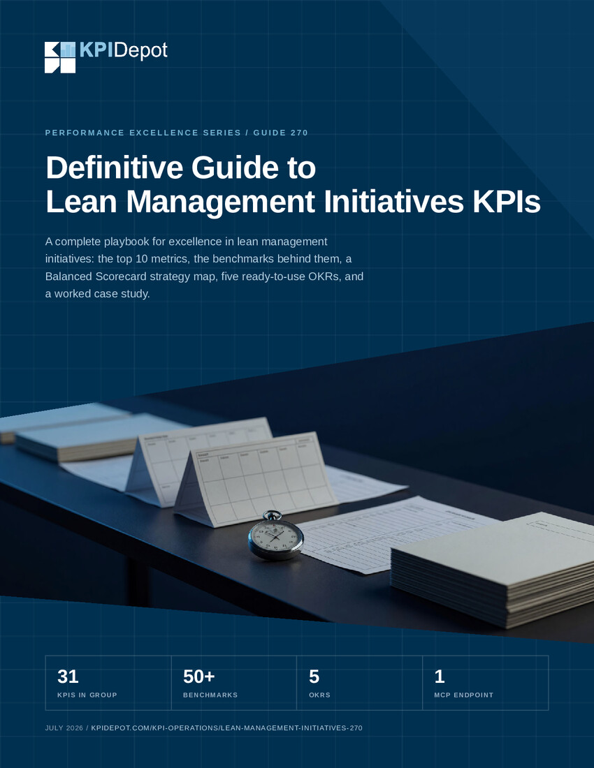Definitive Guide to Lean Management Initiatives KPIs cover