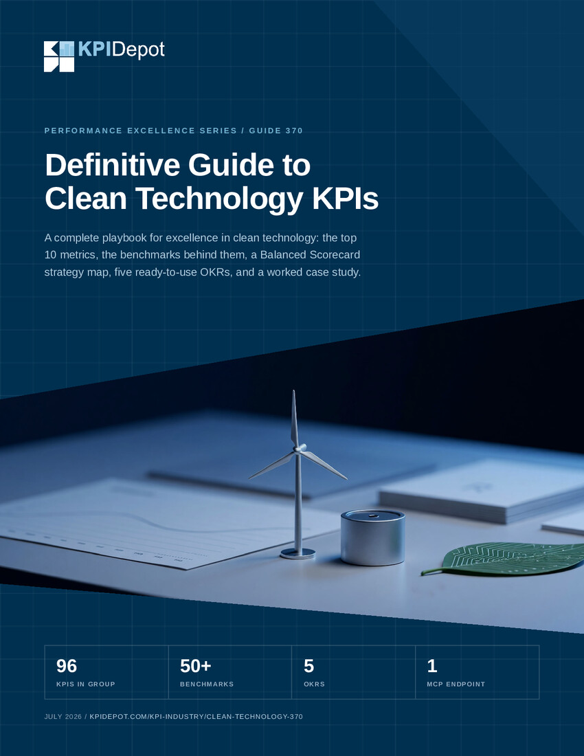 Definitive Guide to Clean Technology KPIs cover