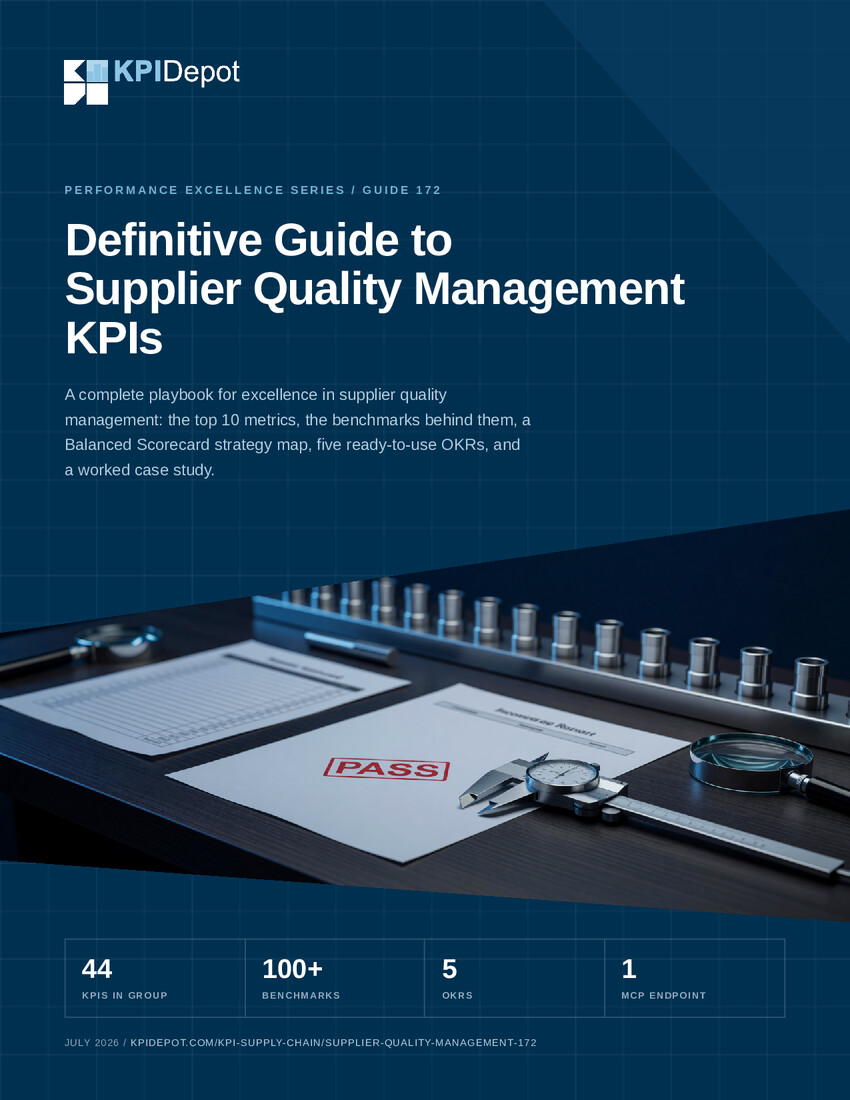 Definitive Guide to Supplier Quality Management KPIs cover