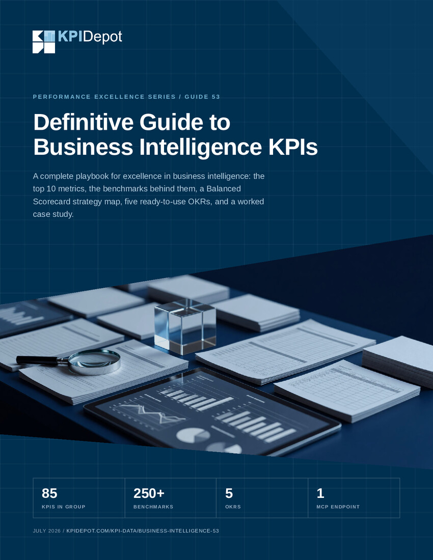 Definitive Guide to Business Intelligence KPIs cover