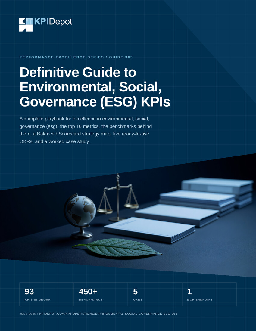 Definitive Guide to Environmental, Social, Governance (ESG) KPIs cover