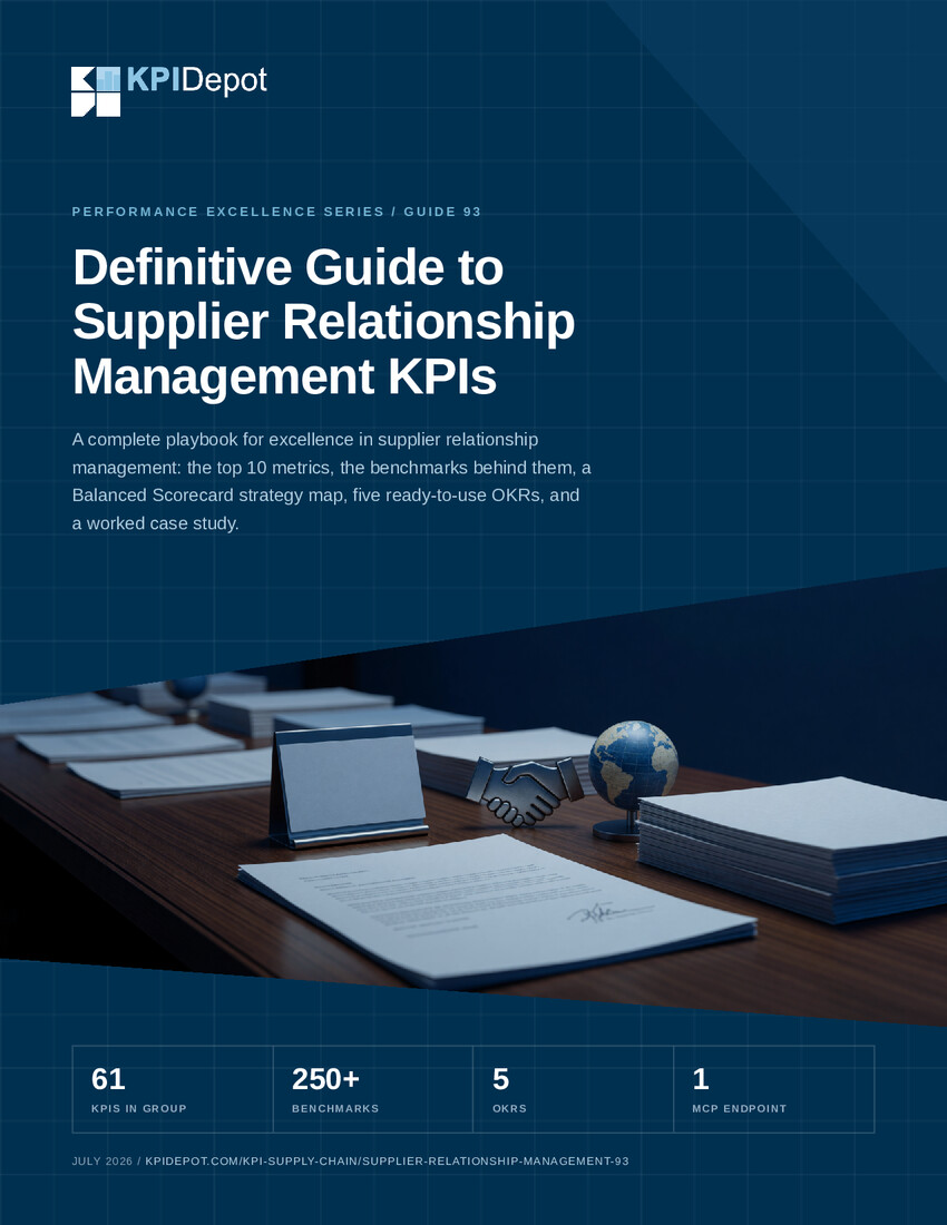 Definitive Guide to Supplier Relationship Management KPIs cover