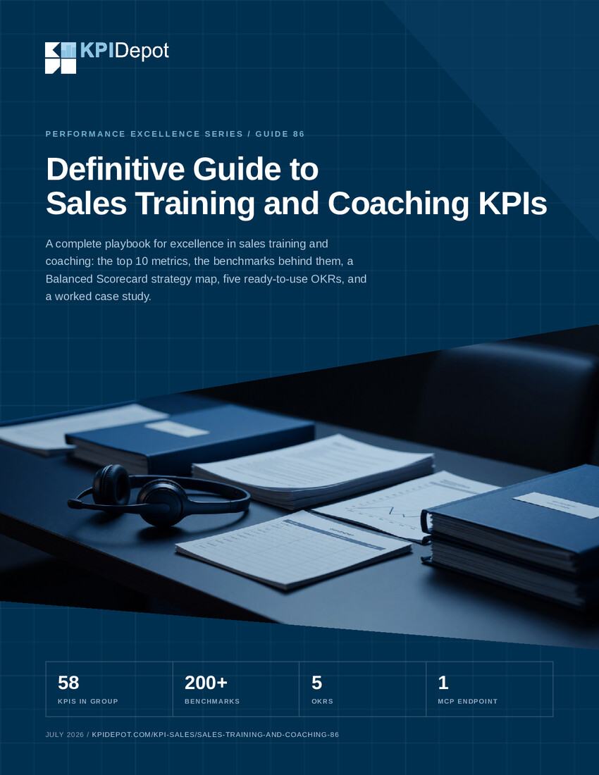 Definitive Guide to Sales Training and Coaching KPIs cover
